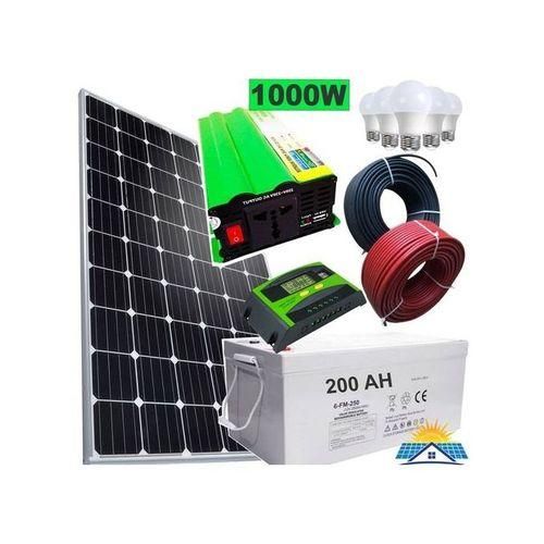 Sunnypex All Weathered Solar Fullkit 300watts Solar Panel plus 200AH Battery plus 1000w Inverter plus 30 Amp Charge Controller plus 4 Bulbs plus 10M Dropping Wire