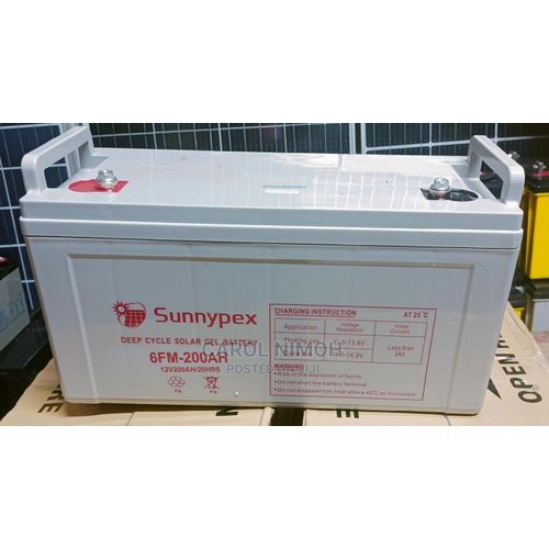 Sunnypex 200AH Solar Battery Maintenance Free Deep Cycle Dry Cell Solar Battery