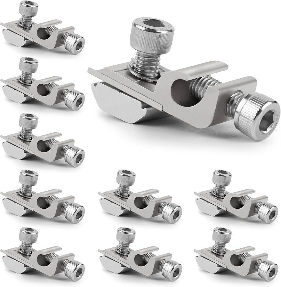 10pcs Earth Clamp Floor Solar Panel Earthing Clip Kit