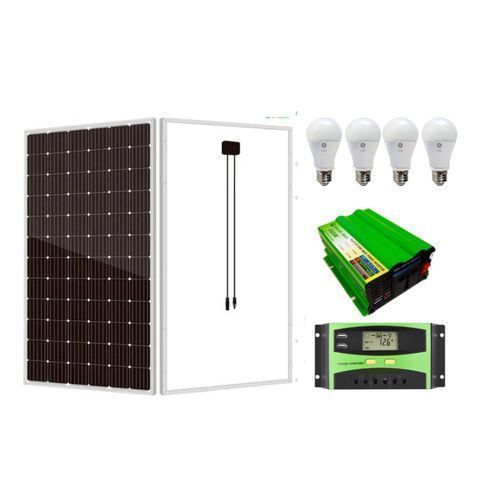 600W Solar Panel Full Kit 600W Inverter + Charge Controller + DC Bulbs (German Technology)
